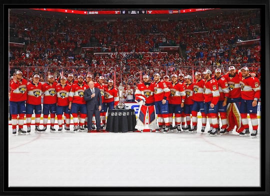 Florida Panthers 20" x 29" Framed Canvas Conference Final Trophy 31.5" x 22.5"